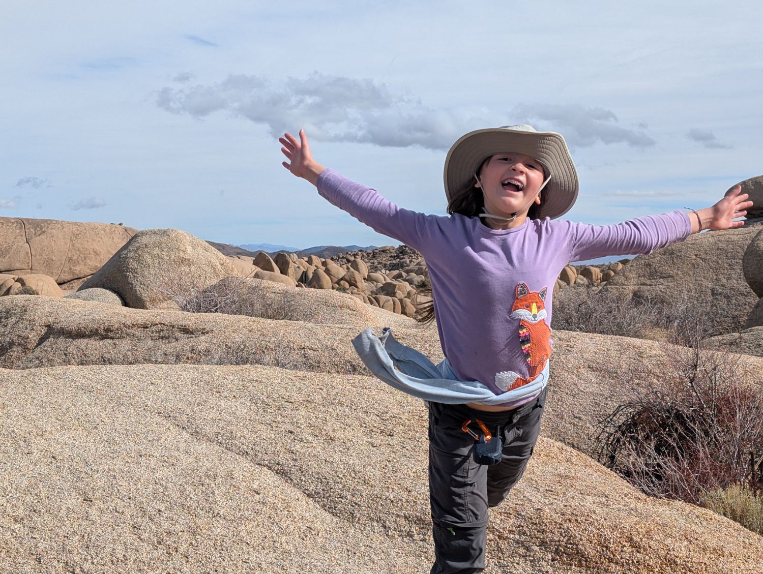 Desert boulders and a good hat
