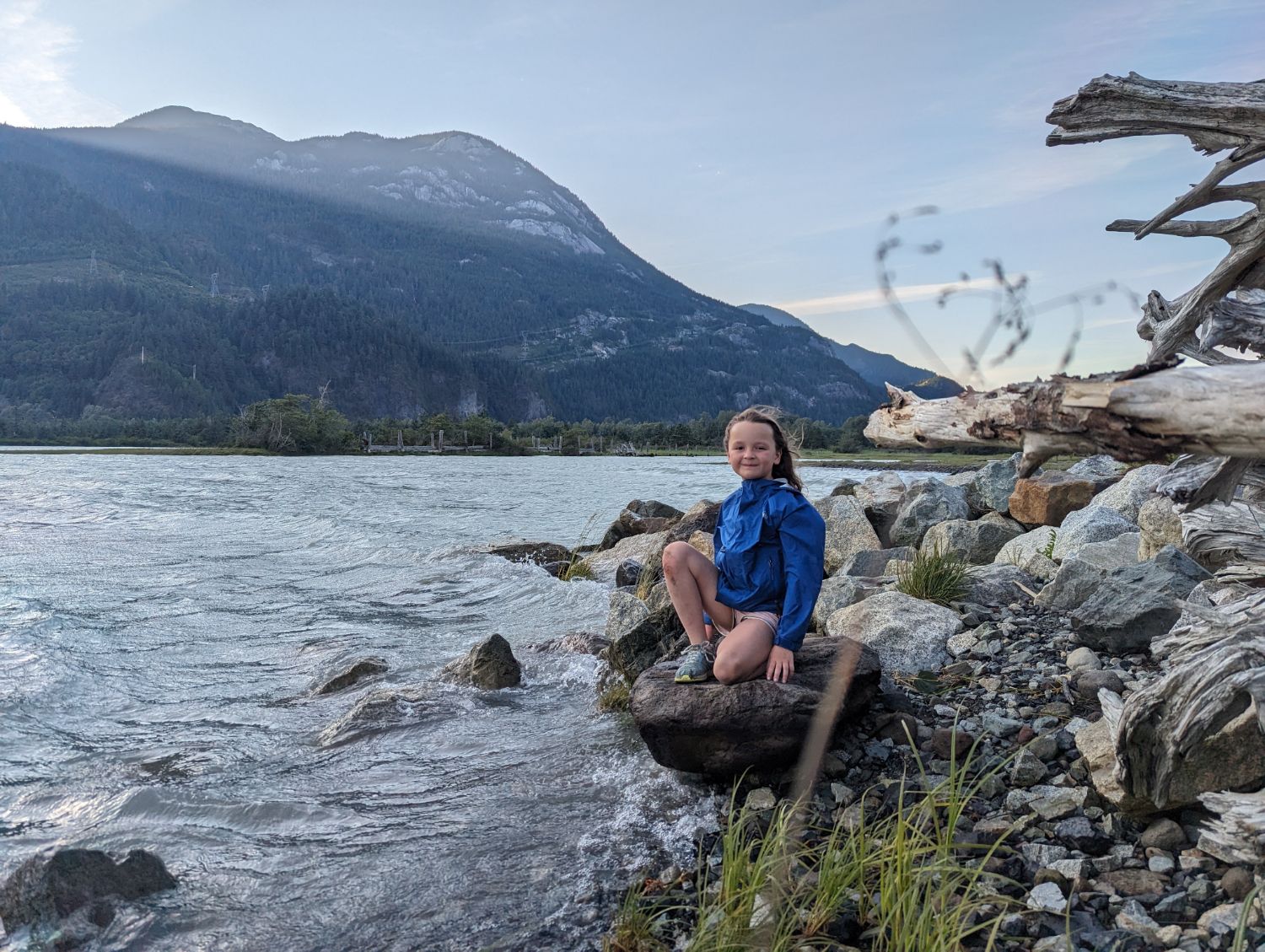Sitting out over the river at the end of the day