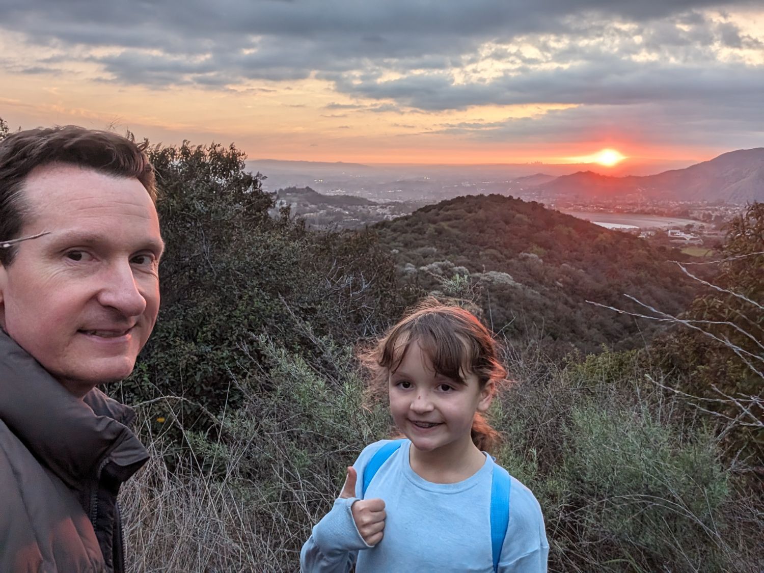 Sunset from the ridge above town